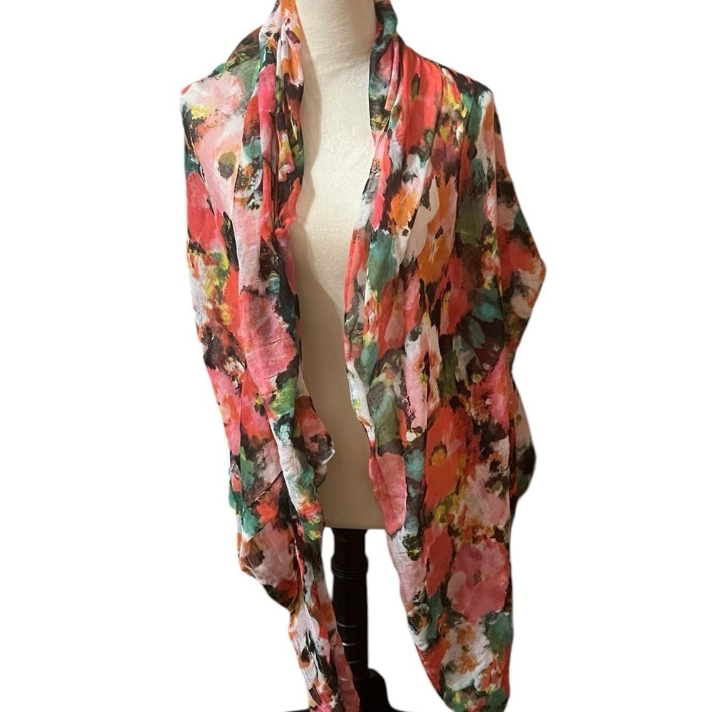 Floral Multicolor Scarf - Picture 2 of 6